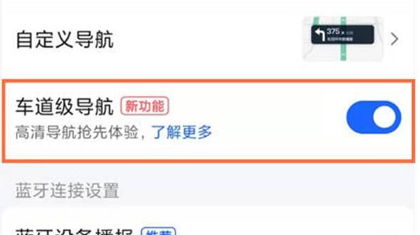 《高德地图》车道级导航设置方法